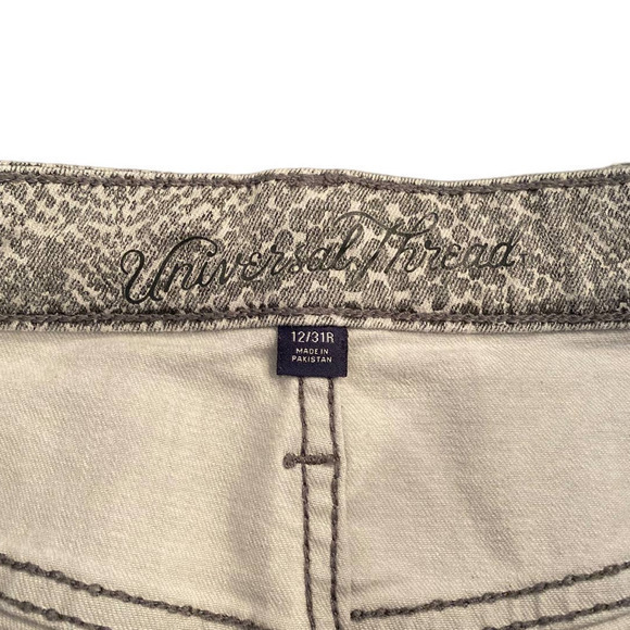 Universal Thread Grey White Snake Pattern Denim Jeans Straight Leg 12 - Picture 10 of 12